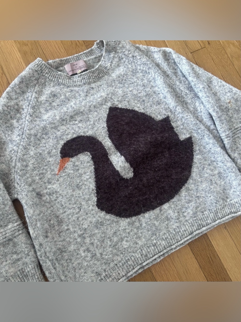 Folk By Hansel From Basel Sweater Swan Anthropologie Medium Wool Blend - Picture 3 of 11